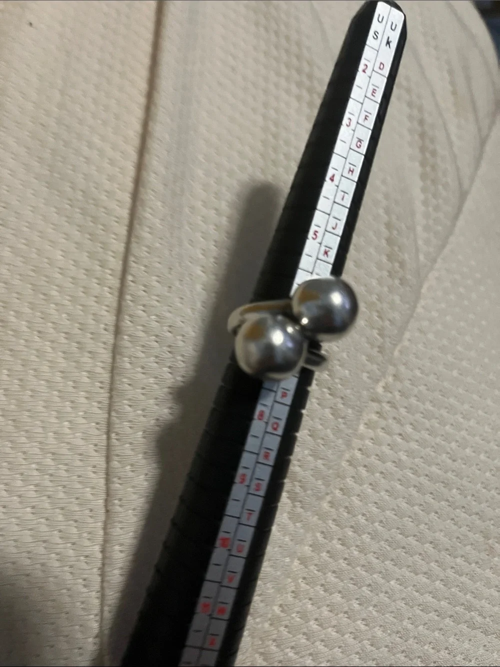Modern Double Orb Silver Statement Ring